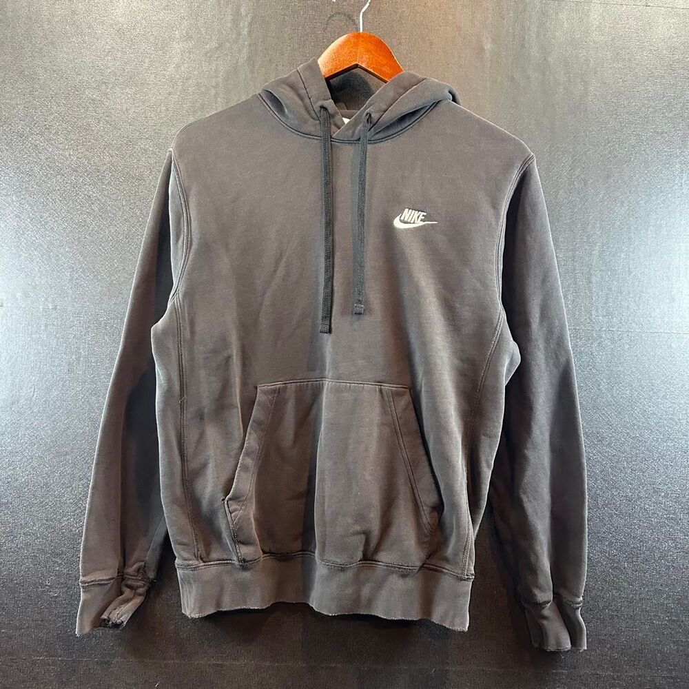 Nike Men's Grey and Brown Hoodie